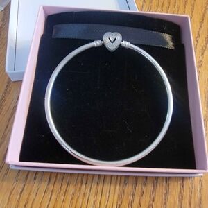 Limited Edition Pandora Silver Bracelet with Heart Clasp